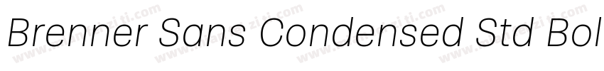 Brenner Sans Condensed Std Bold字体转换